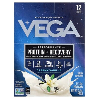 Vega Performance Protein + Recovery Creamy Vanilla