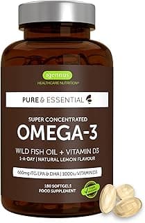 Pure & Essential Super Concentrated Omega-3 Wild Fish Oil & Vitamin D3