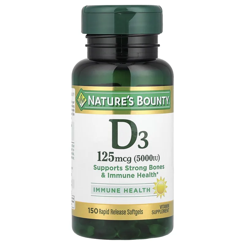 Nature's Bounty Vitamin D3 125 mcg Softgels